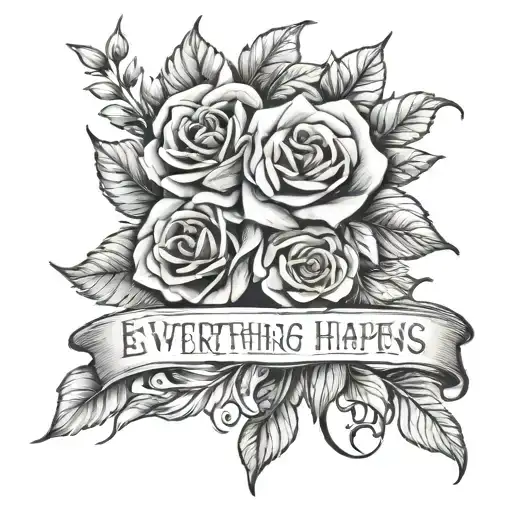Everything Happens For A Reason tattoo design idea