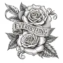 Everything Happens For A Reason tattoo design idea