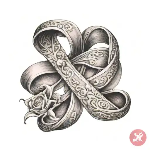 breast cancer awareness ribbon tattoo design idea