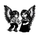 siblings crossword tattoo design idea