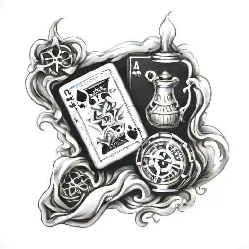 ajax & poker tattoo design idea