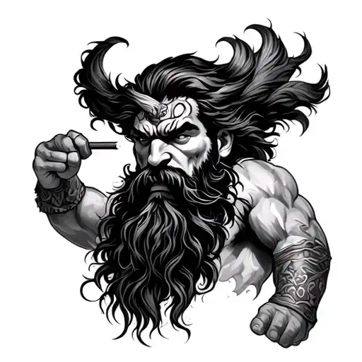 Parshuram tattoo design idea