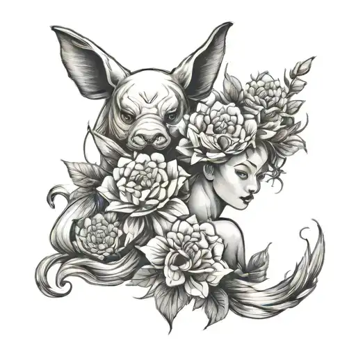 COUPLE TATOO PHUONG AND BAO tattoo design idea