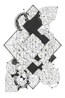 Sacred geometry patterns tattoo design idea