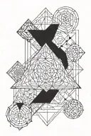 Sacred geometry patterns tattoo design idea