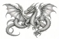 Dragon 3 headed dragon tattoo design idea