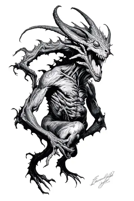 There's a creature in my closetI can hear him rumblin' 'roundThe demons screamin' in the distanceCreates such a humble tattoo design idea