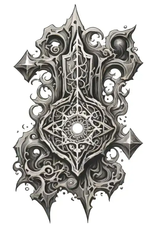 jace arcane magic stone wound tattoo design idea