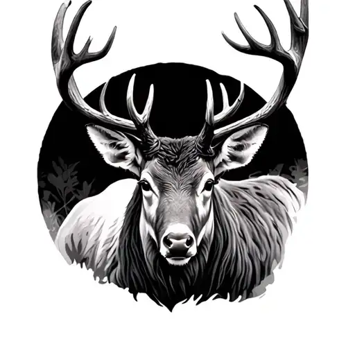 Scottish Stag tattoo design idea