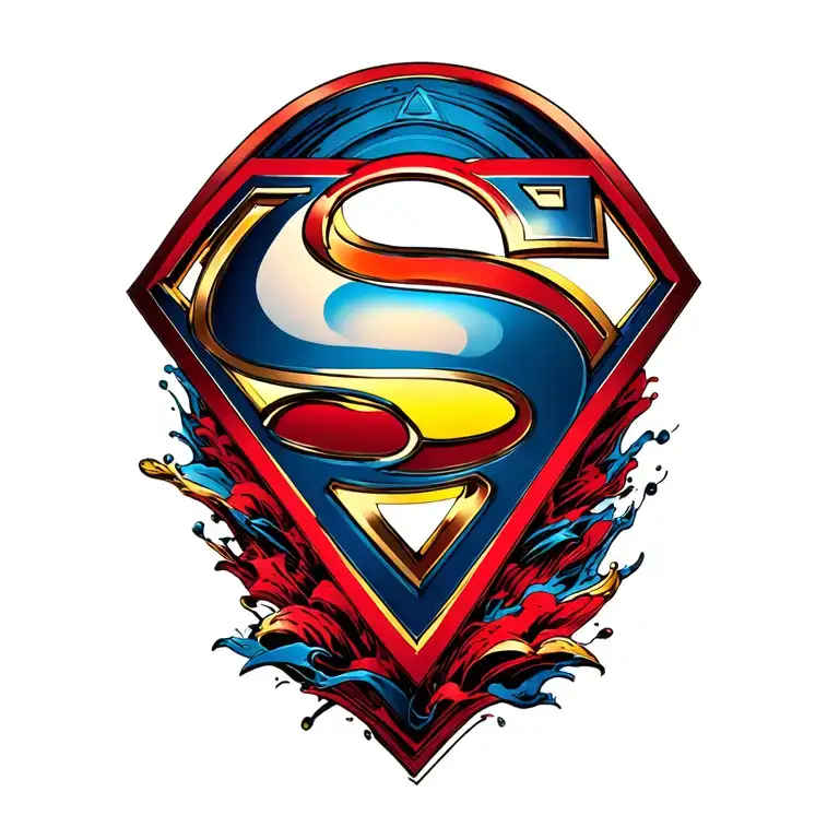 Superman Logo tattoo design idea