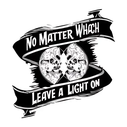 Papa Roach logo with "No Matter What" and "Leave a Light On" tattoo design idea