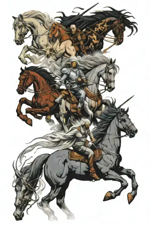 The Four Horsemen of the Apocalypse tattoo design idea
