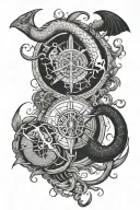 Pisces Scorpio Libra Virgo symbol tattoo design idea