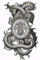 Pisces Scorpio Libra Virgo symbol tattoo design idea