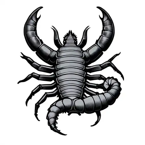 Swastika Kolovrat in the form of scolopendra tattoo design idea