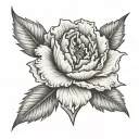 carnation from the top down view tattoo design idea