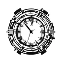 clock, cyber point, tattoo design idea