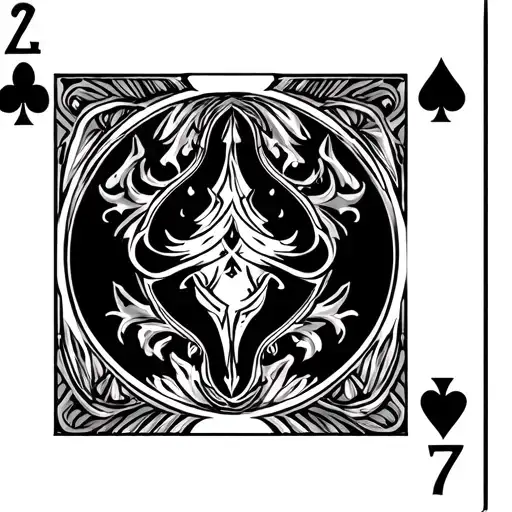 fire aired horoscope in the center of an Ace of spades playing card tattoo design idea