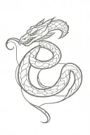 anaconda coiling dragon tattoo design idea