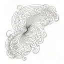 hurricane swirling tattoo design idea