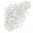 hurricane swirling tattoo design idea
