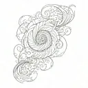 hurricane swirling tattoo design idea