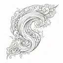 hurricane swirling tattoo design idea