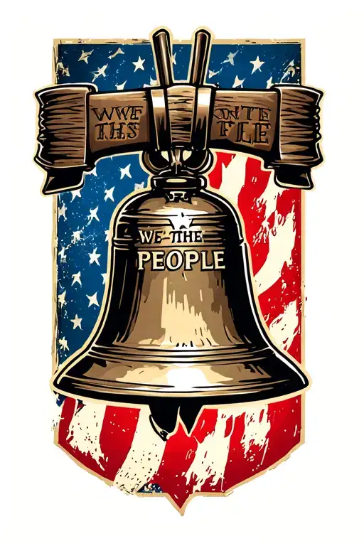 2nd amendment we the people liberty bell  tattoo design idea