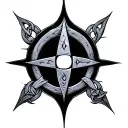 bind rune circle tattoo design idea