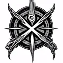 bind rune circle tattoo design idea