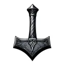 thor's hammer tattoo design idea