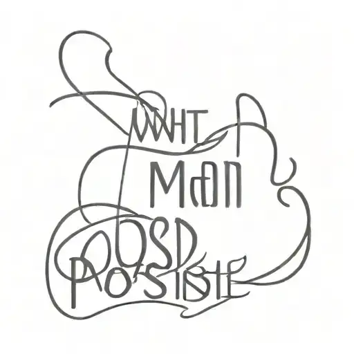 with man this is impossible but with god all things are possible  tattoo design idea