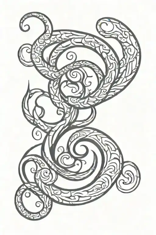 cancer and Capricorn zodiac sign tattoo design idea