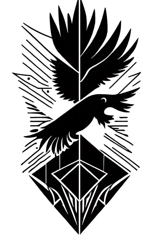 Symbol of freedom, independence, sensitivity and secret love tattoo design idea