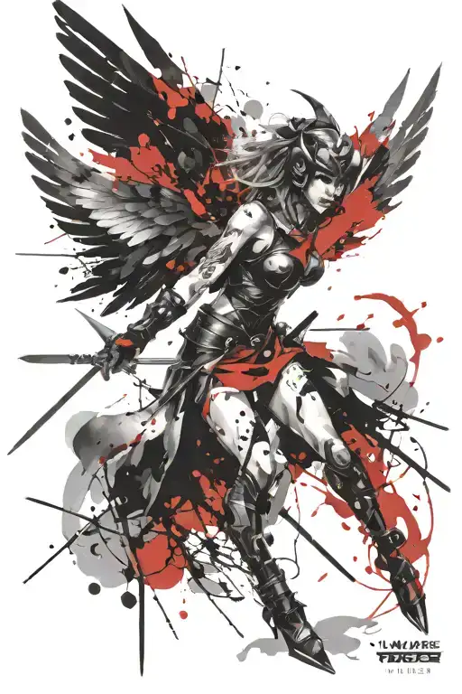 valkyrie tattoo design idea