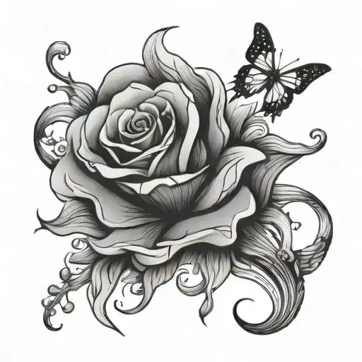 intuition using flowing lines tattoo design idea