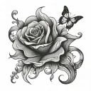 intuition using flowing lines tattoo design idea