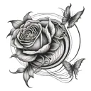 intuition using flowing lines tattoo design idea