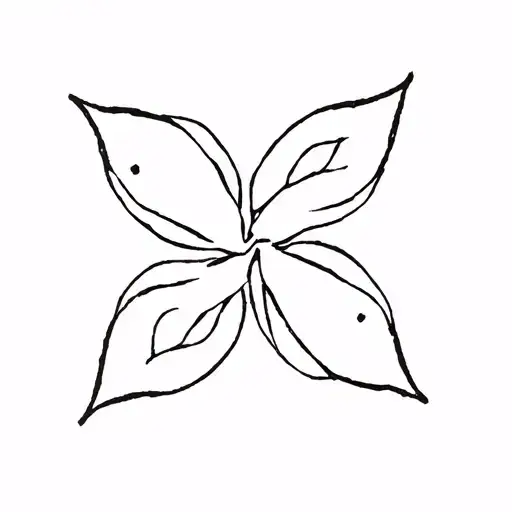 "Fortune favors the strong" Four petals clever tattoo design idea