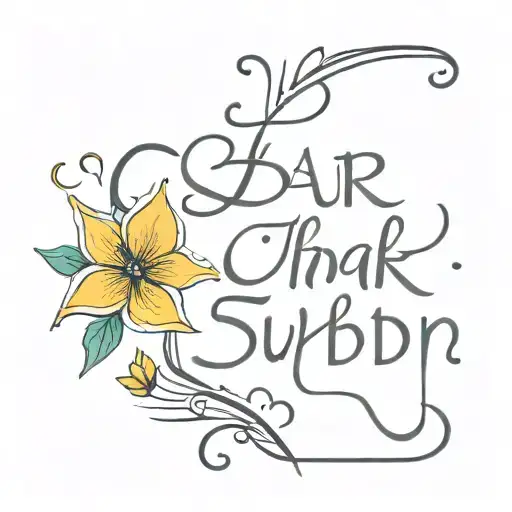 write the these 4 words Simran, Sabr, Shukr, Sukoon  tattoo design idea