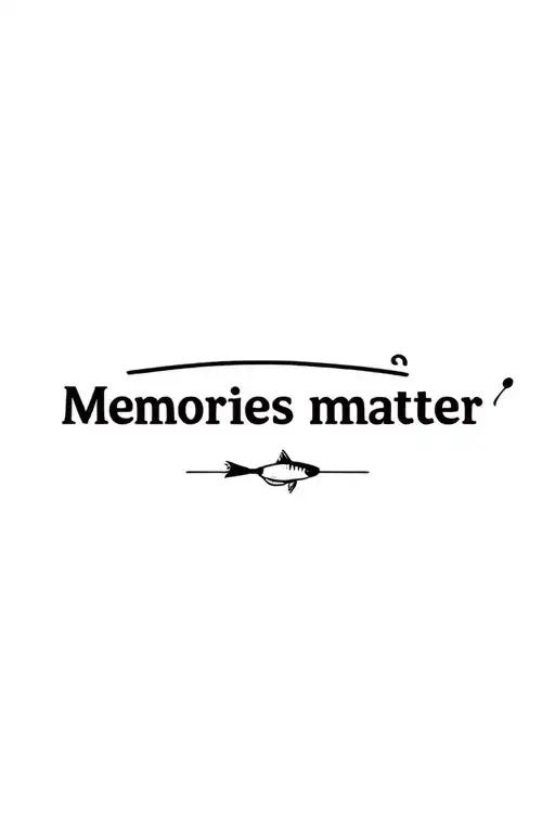 "Memories matter" "Memories matter" fishing tattoo design idea