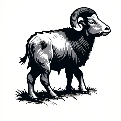 Derby County Ram tattoo design idea