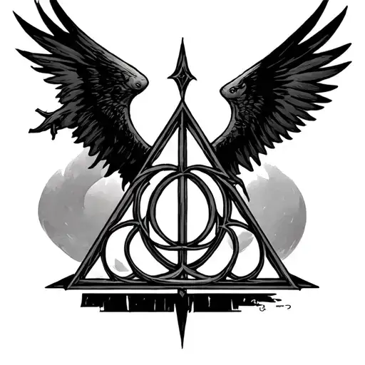 Harry Potter Deathly Hallows tattoo design idea