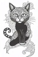 chesire cat evil tattoo design idea
