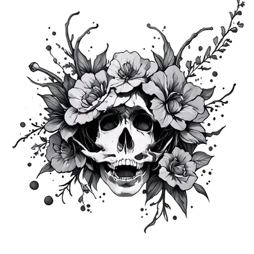 rebirth and craziness tattoo design idea