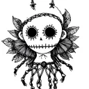 voodoo doll tattoo design idea