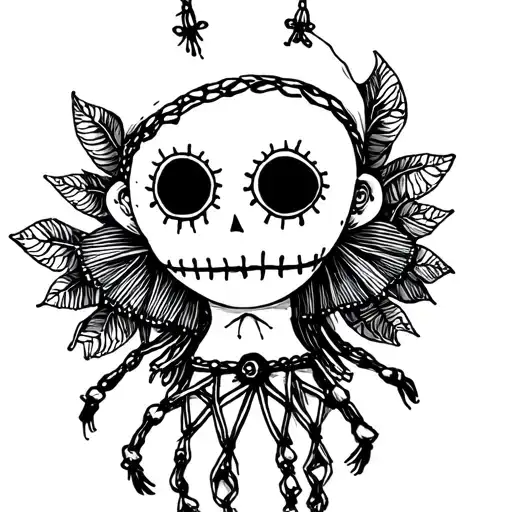 voodoo doll tattoo design idea