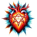 heartagram tattoo design idea