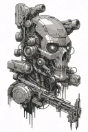 Cyberpunk tattoo design idea