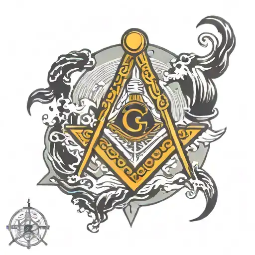 freemason rough seas follow your guide you home tattoo design idea